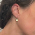 Hammered Drop Circle Earrings