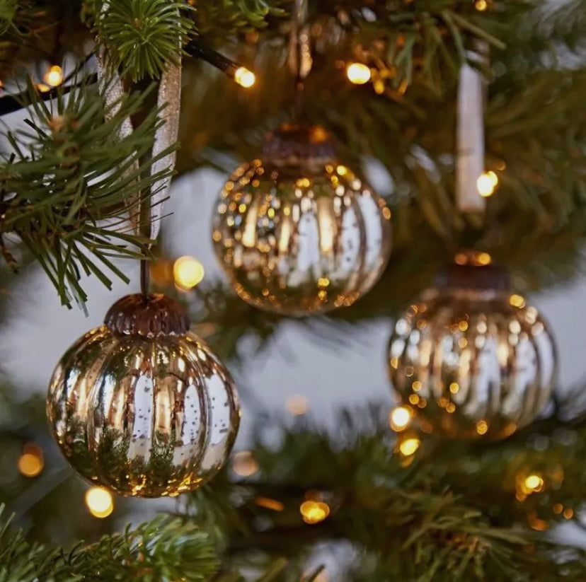 Classic Silver Glass Ornaments