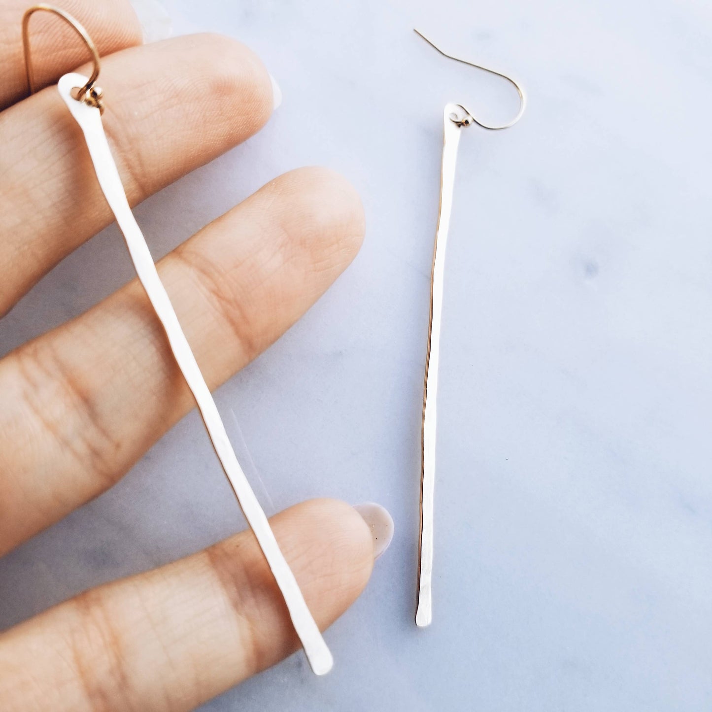Hammered Bar Earrings