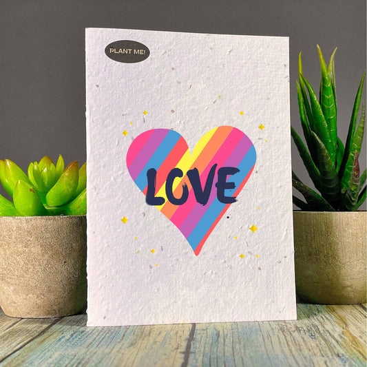 Rainbow Heart ‘Love’ Card