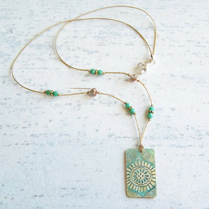 Mother of Pearl Shell Necklace - Tropical Colors