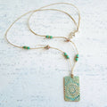 Sea Green Mother of Pearl Pendant Necklace
