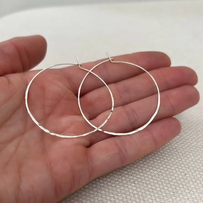 Large Thin Hammered Hoop