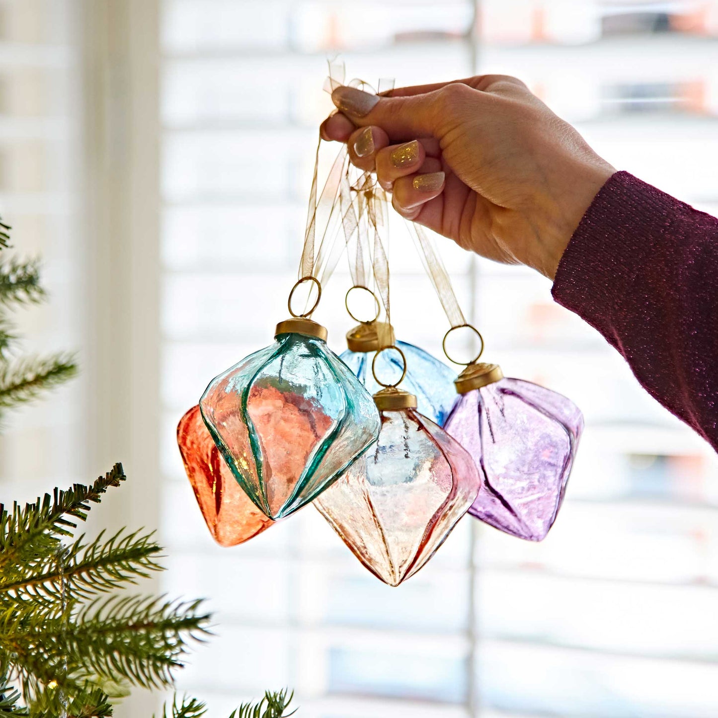 Recycled Glass Baubles - Handmade