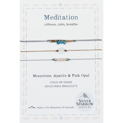 ‘Meditation’ Stackable Bracelet Trio
