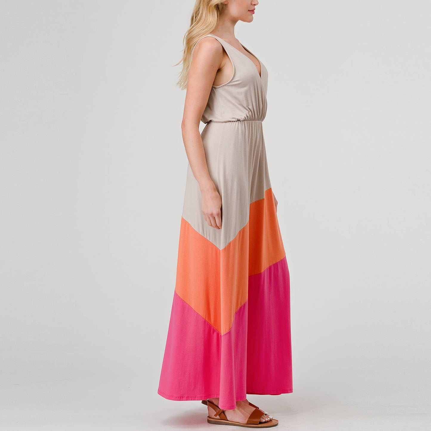 Retro Stripe Modal Maxi