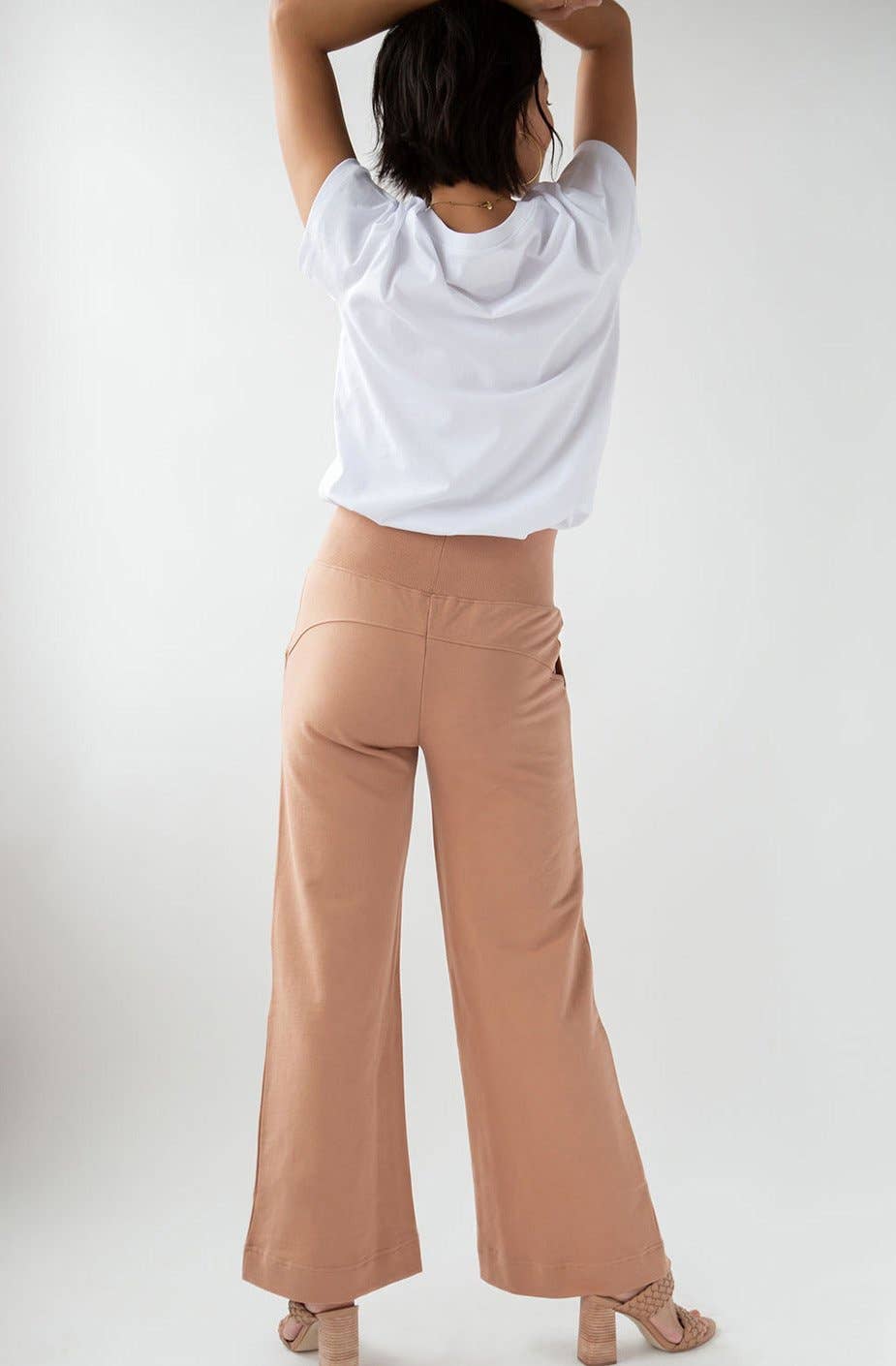 Organic Cotton Wide Leg Camel Pant