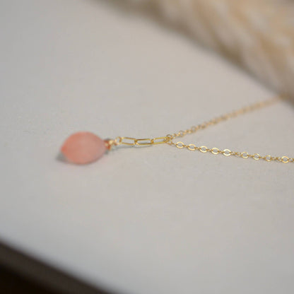 Pink Marquis Lariat Necklace