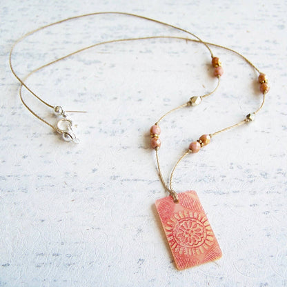 Mother of Pearl Shell Necklace - Tropical Colors