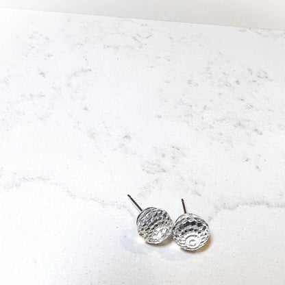 Disco Ball Crystal Stud Earrings