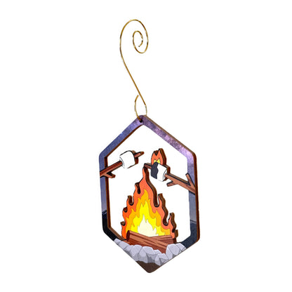 Campfire & Marshmallow Ornament