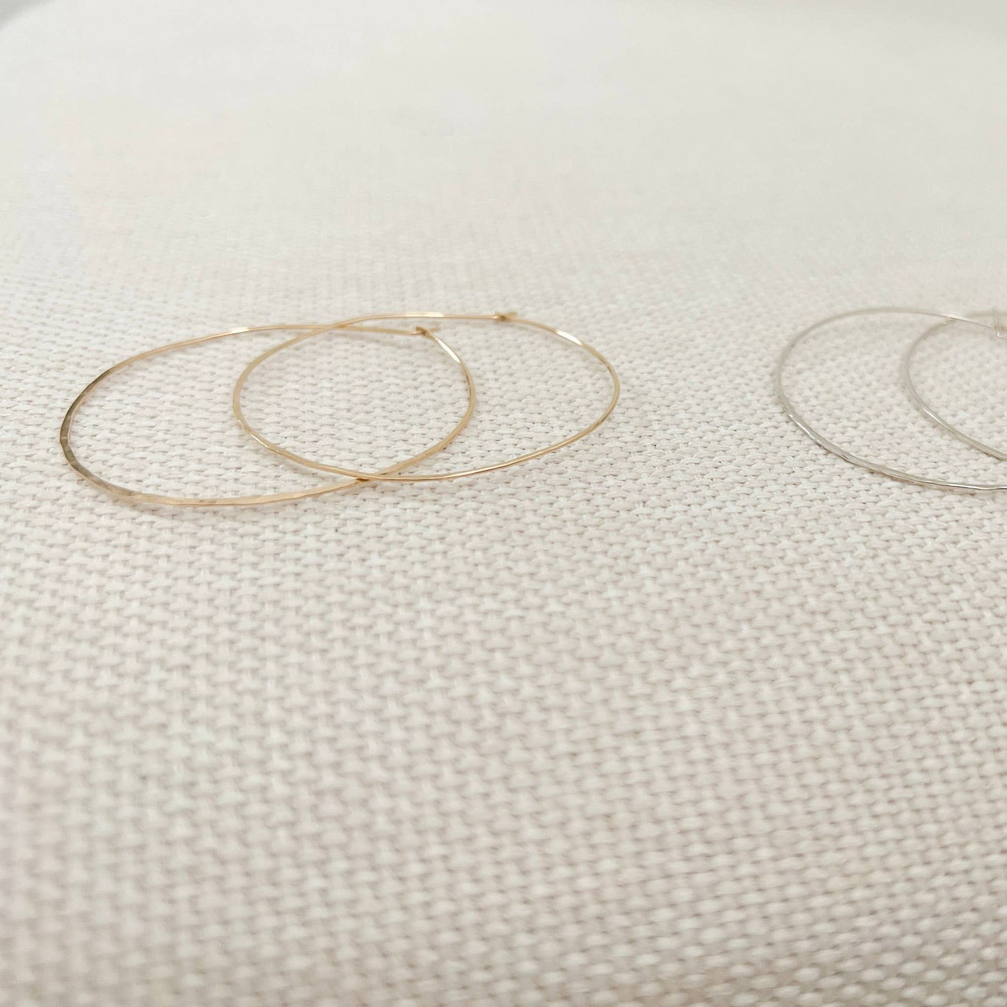 Large Thin Hammered Hoop