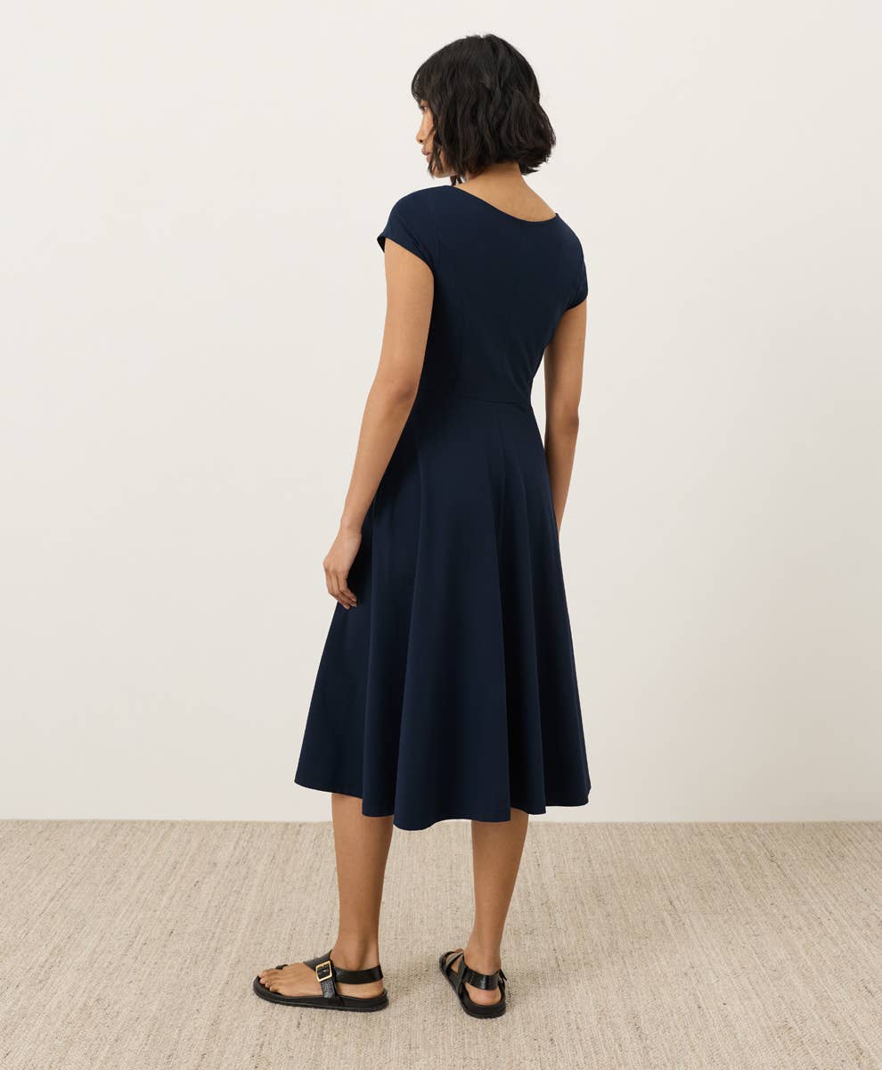 Fitted Top Ballet Neck Midi