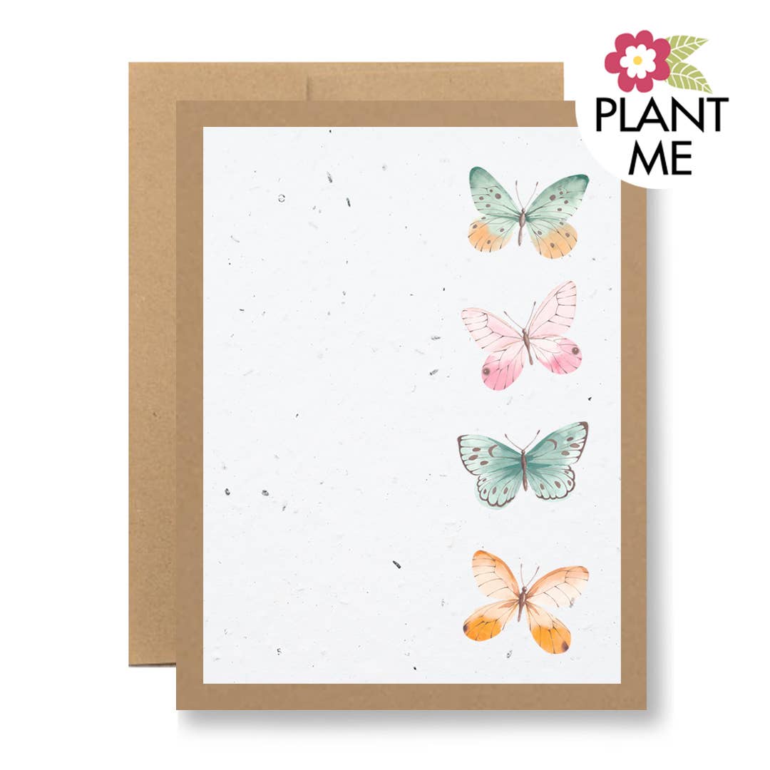 Plantable Card | Blank {watercolor butterfly}