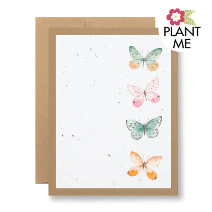 Plantable Card | Blank {watercolor butterfly}