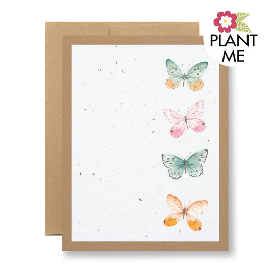 Plantable Card | Blank {watercolor butterfly}