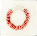 Pink Recycled Glass Stretch Bracelet