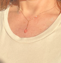 Pink Marquis Lariat Necklace