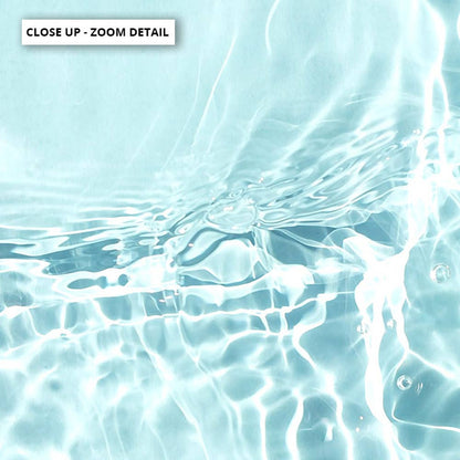 Pool Ripples Art Print. Water Reflections Blue Coastal Art