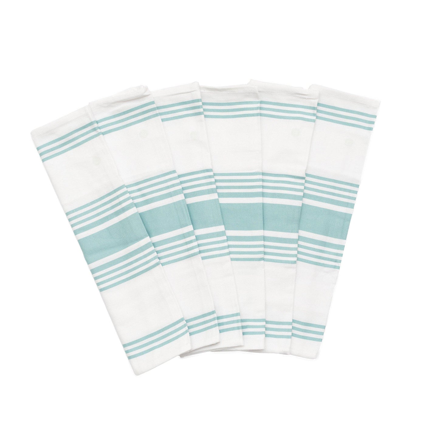 Striped Cotton Kitchen Towels with Hanging Loop