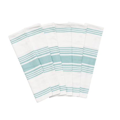 Striped Cotton Kitchen Towels with Hanging Loop