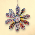 Recycled Paper Daisy Ornament