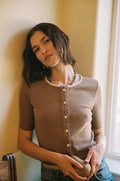 Short Sleeve Organic Cardi