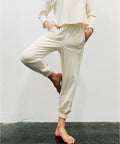 Hemp Cotton Cream Joggers