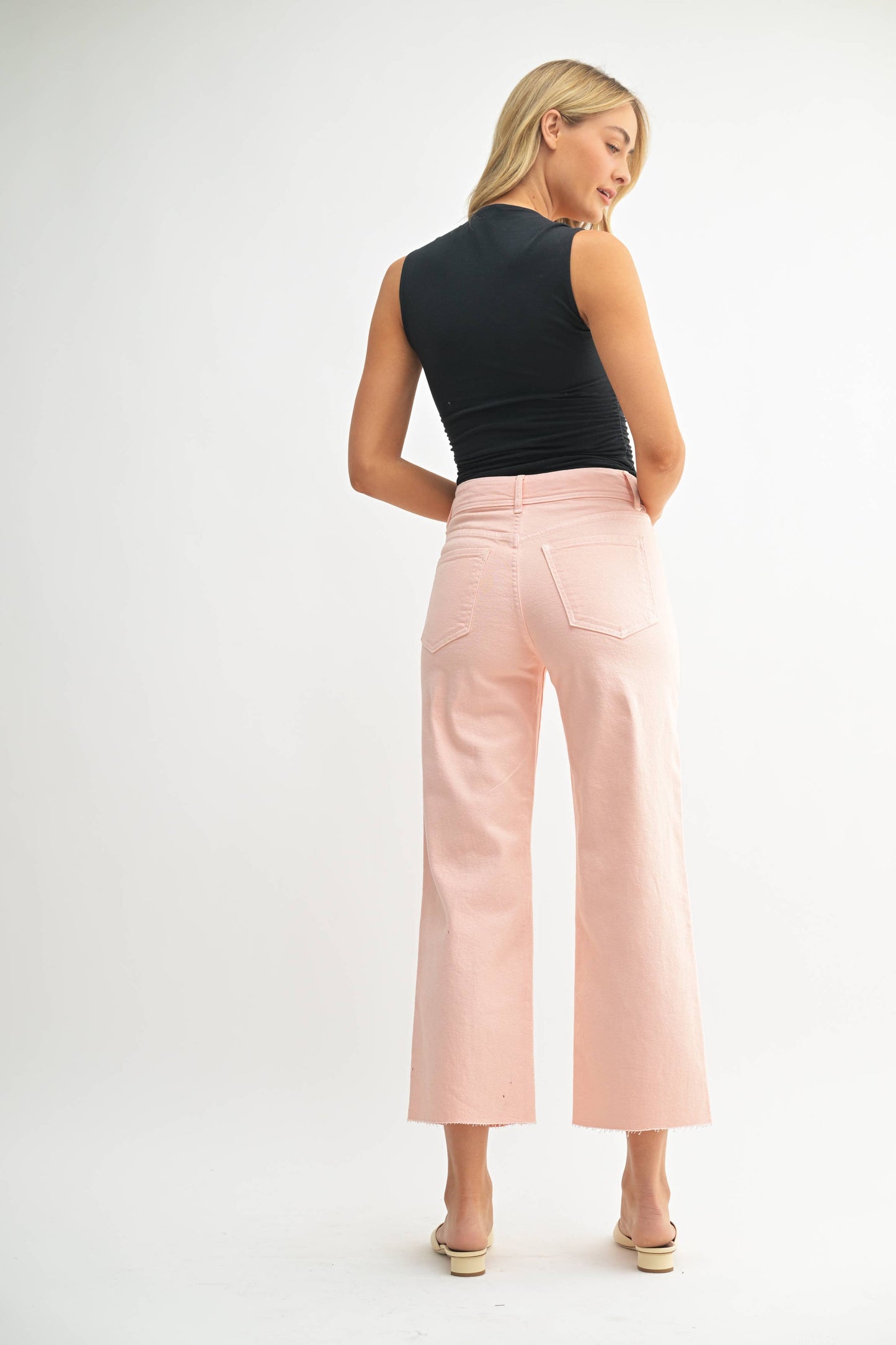 Peach Wide Leg Denim | Made in USA