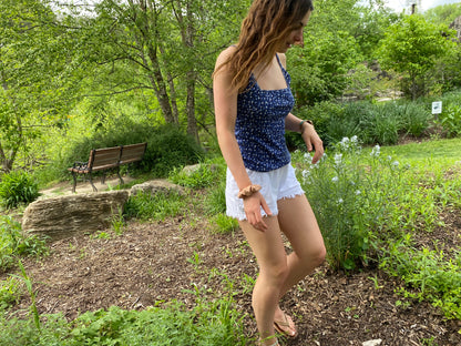 Organic Blue Floral Cami
