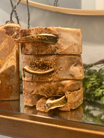 Organic Lemon Poppy Face and Body Bar