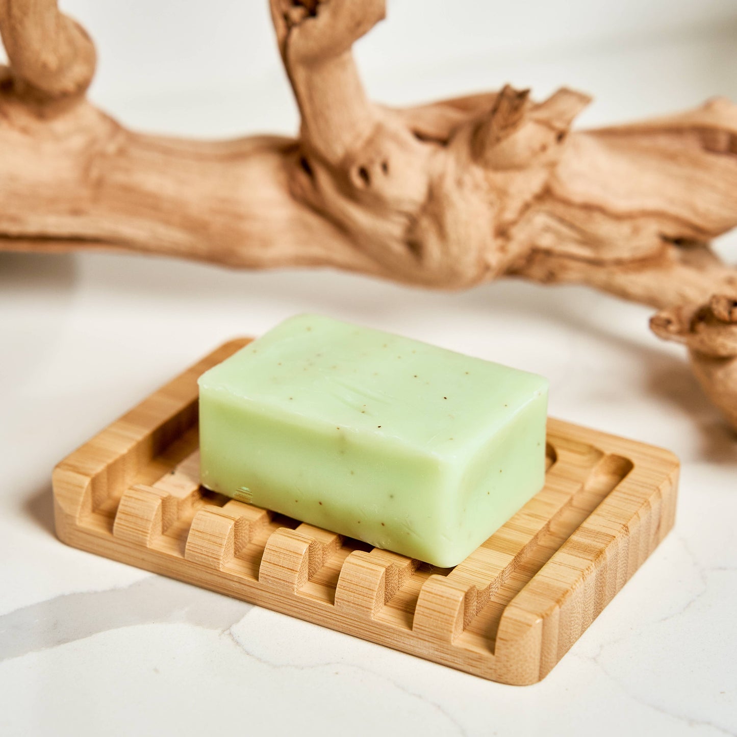 Slated Bamboo Soap Dish