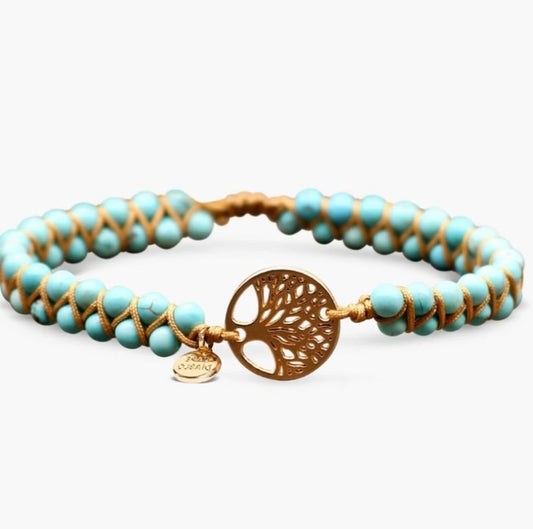 Blue Jasper Tree of Life Bracelet