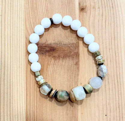 Wild Honey & Wanderlust Bracelet Collection | Jasper, Riverstone, Agate, Wood