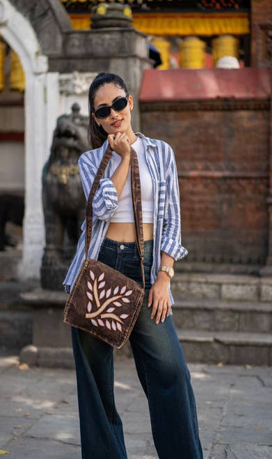 Brown Leaf Bag | Eco-friendly