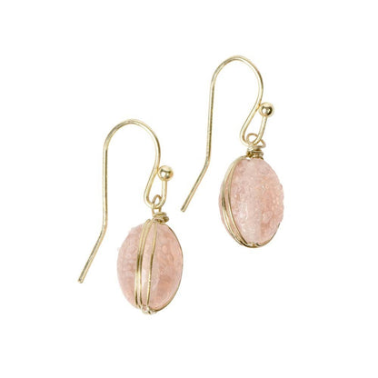 Pink Blush Glass Earrings