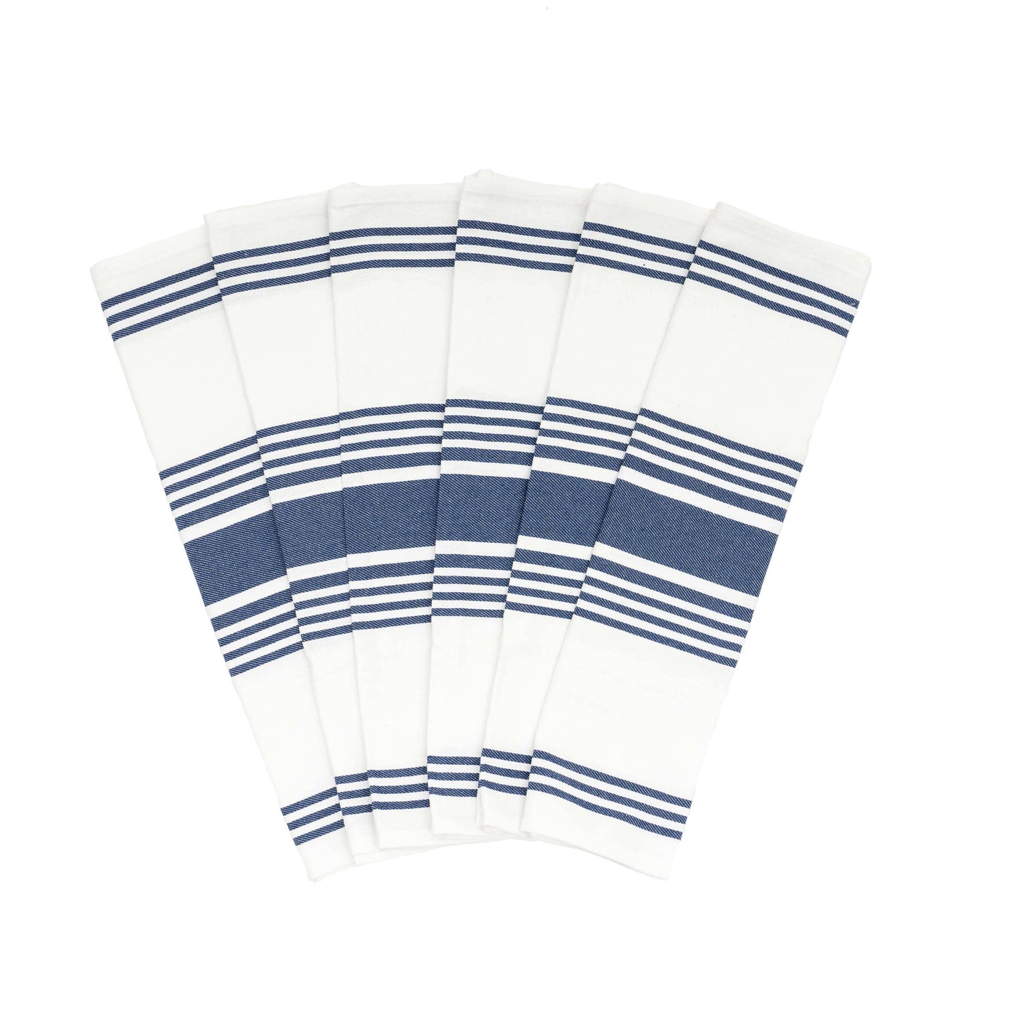 Striped Cotton Kitchen Towels with Hanging Loop