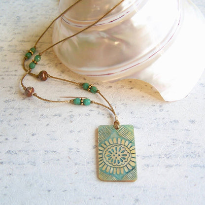 Mother of Pearl Shell Necklace - Tropical Colors