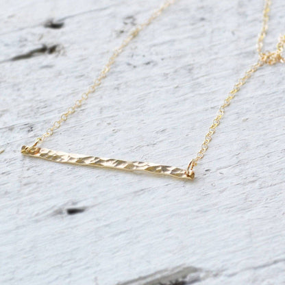 Hammered Bar Necklace
