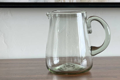 Rounded Recycled Glass Pitcher