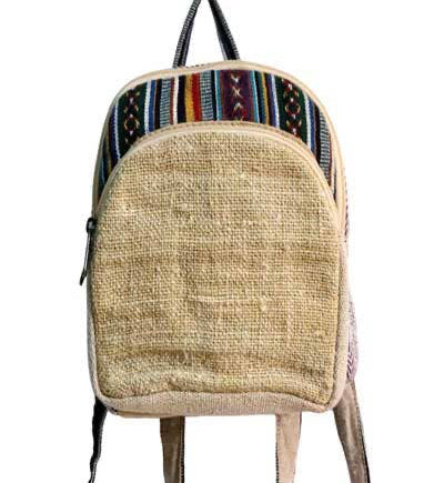 Hemp/Cotton Multi Stripe Backpack | 12”