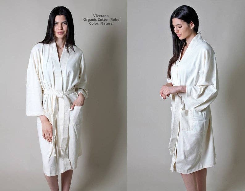 Lightweight Organic Cotton Bathrobe