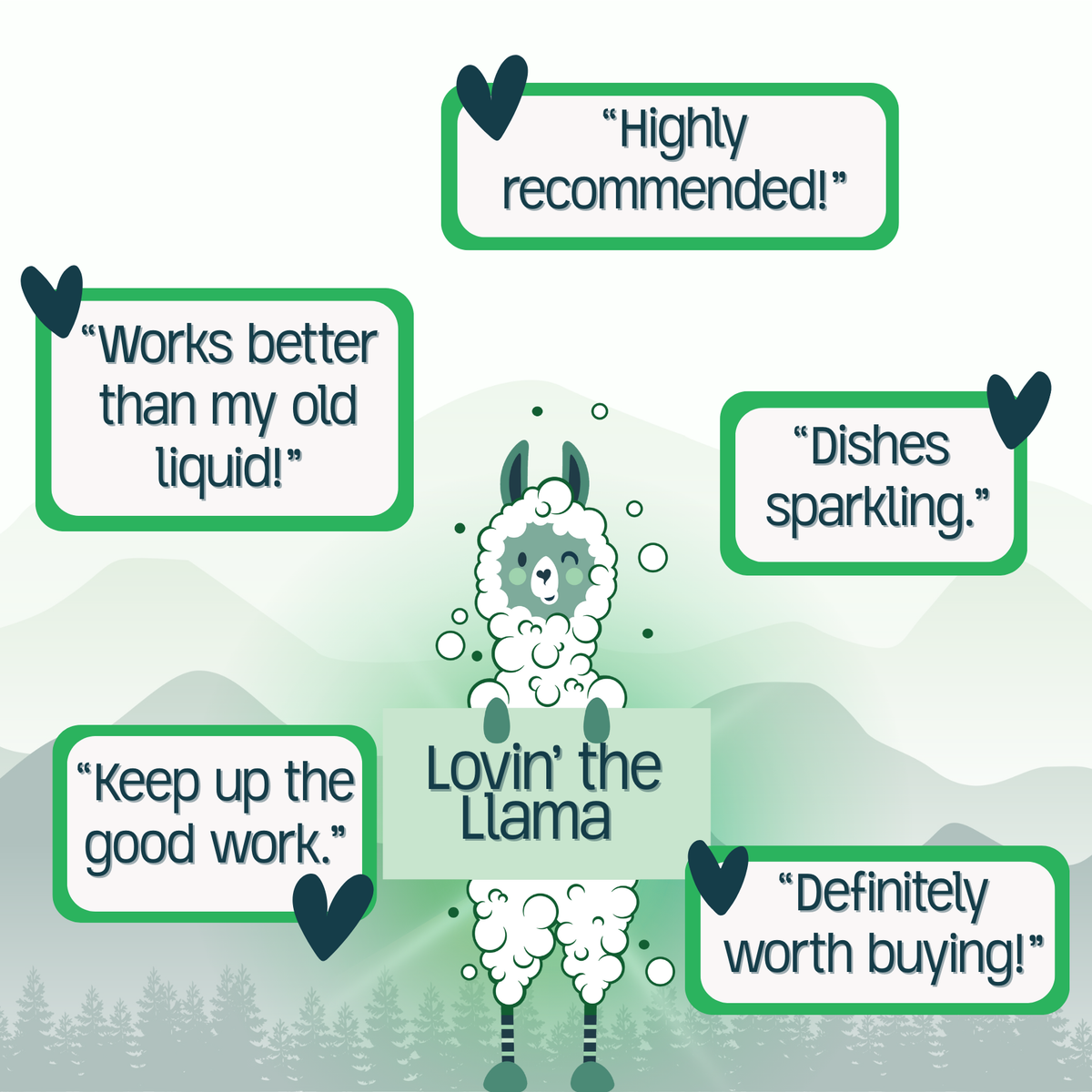 Green Llama EWG Verified Dishwasher Tablets, 20ct, 10-Pack