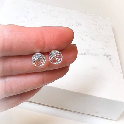 Disco Ball Crystal Stud Earrings