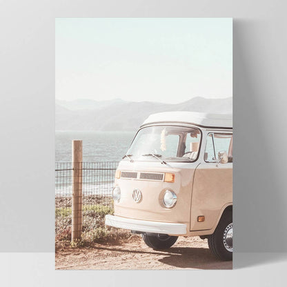 Coastal VW Van Print