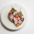 Retro Flower Leaf Earrings