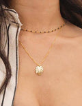 Golden Monstera Leaf Necklace