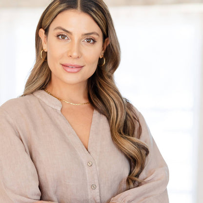 Linen Quarter Sleeve Midi