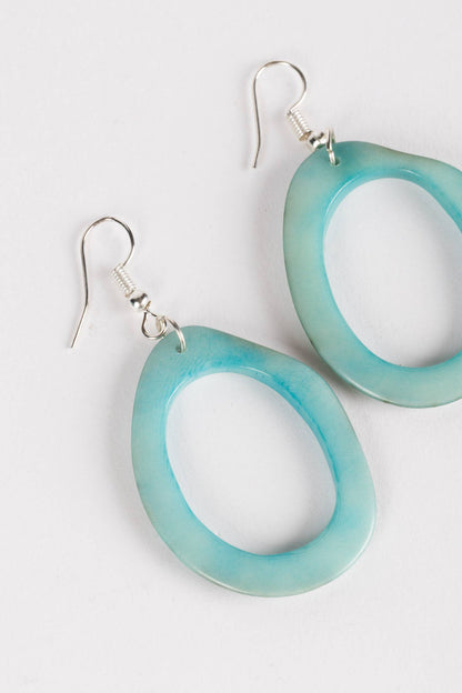 Tagua Oval Earrings