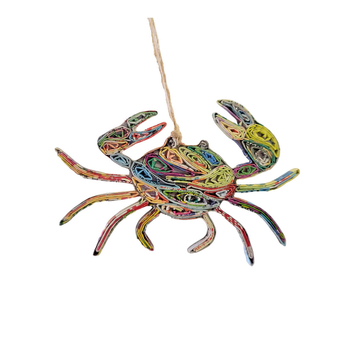 Recycled Paper Crab Ornament
